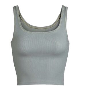 SKIMS Green Ribbed Tank Top
